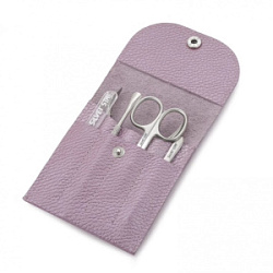 SILVER STAR Набор МН 05-4 сиреневый перламутр натуральная кожа 5 предметов на кнопке купить недорого в интернет магазине Beauty Prof с доставкой по Хабаровску и регионам России