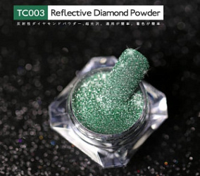 MELODY Светоотражающий пигмент TC03 Green купить недорого в интернет магазине Beauty Prof с доставкой по Хабаровску и регионам России