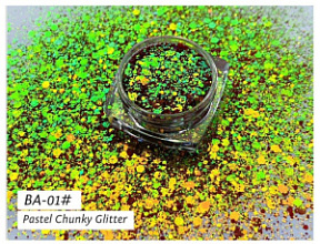 MELODY Глиттер BA01 Green Gold купить недорого в интернет магазине Beauty Prof с доставкой по Хабаровску и регионам России