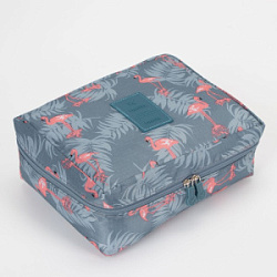 Косметичка Фламинго на молнии 21*8*16 см купить недорого в интернет магазине Beauty Prof с доставкой по Хабаровску и регионам России