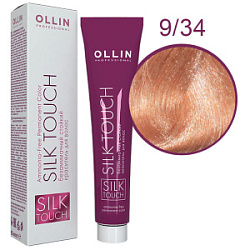 OLLIN SILK TOUCH  9/34 блондин золотисто-медный 60мл Безаммиачный стойкий краситель для волос купить недорого в интернет магазине Beauty Prof с доставкой по Хабаровску и регионам России