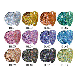 MELODY Глиттер голографический BL04 Green купить недорого в интернет магазине Beauty Prof с доставкой по Хабаровску и регионам России