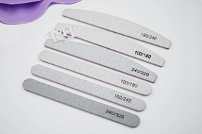 T&H Пилка полумесяц 100/180 20 шт серый купить недорого в интернет магазине Beauty Prof с доставкой по Хабаровску и регионам России