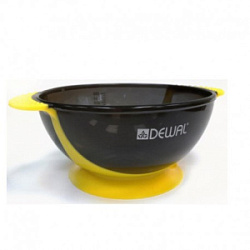 DEWAL Чаша для краски желтая с двумя ручками с прорезиненной вставкой 300 мл купить недорого в интернет магазине Beauty Prof с доставкой по Хабаровску и регионам России