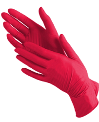 BENOVY Перчатки нитриловые размер L красные 100 шт