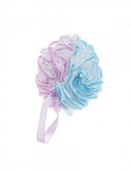 DEWAL Beauty Мочалка для тела белая с голубым 70г купить недорого в интернет магазине Beauty Prof с доставкой по Хабаровску и регионам России