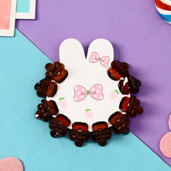 Краб для волос Соня ромашка цвет коричневый набор 10 шт 1,5 см купить недорого в интернет магазине Beauty Prof с доставкой по Хабаровску и регионам России