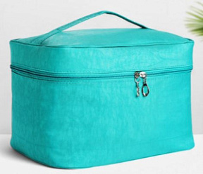 Косметичка-сундук на молнии с ручкой бирюзая 30*20*20 см купить недорого в интернет магазине Beauty Prof с доставкой по Хабаровску и регионам России