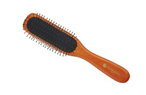 Щетка для волос HW Black Cushion массажная 7 ряд узкая дерево купить недорого в интернет магазине Beauty Prof с доставкой по Хабаровску и регионам России