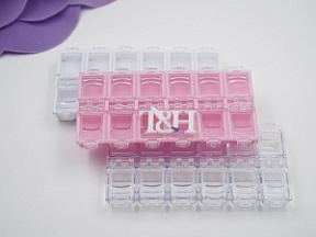 T&H Контейнер для страз пластиковый 12 ячеек белый купить недорого в интернет магазине Beauty Prof с доставкой по Хабаровску и регионам России