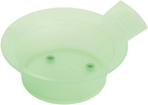 DEWAL Чаша для краски зеленая с ручкой с резинкой на дне 300 мл купить недорого в интернет магазине Beauty Prof с доставкой по Хабаровску и регионам России