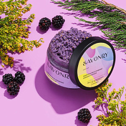 SAVONRY Скраб сахарный для тела Ежевика и Мимоза 300 гр купить недорого в интернет магазине Beauty Prof с доставкой по Хабаровску и регионам России