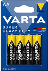 Батарейка Varta солевая АА R6 Super Heavy Duty 4 шт/бл