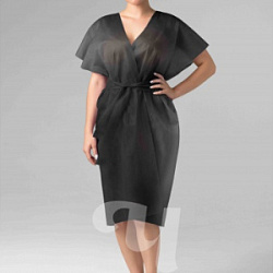 ЧИСТОВЬЕ Халат-кимоно без рукавов черный 10 шт купить недорого в интернет магазине Beauty Prof с доставкой по Хабаровску и регионам России