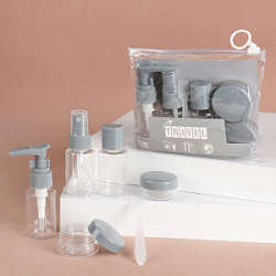 Набор для хранения 6 предметов цвет серый/прозрачный купить недорого в интернет магазине Beauty Prof с доставкой по Хабаровску и регионам России