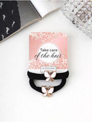 Резинка для волос Грейс бабочка черный 2 шт 3,5 см  купить недорого в интернет магазине Beauty Prof с доставкой по Хабаровску и регионам России