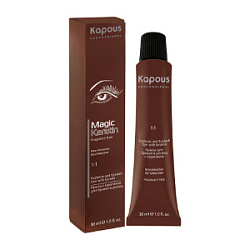 KAPOUS Magic Keratin Краска для бровей  и ресниц коричневая 30 гр купить недорого в интернет магазине Beauty Prof с доставкой по Хабаровску и регионам России