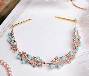 NEW! Заколка для волос Моника на невидимках цветы с голубыми бусинами 4460353 купить недорого в интернет магазине Beauty Prof с доставкой по Хабаровску и регионам России