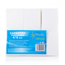 WHITE LINE Салфетки безворсовые для маникюра 4*6 белый 600 шт/уп купить недорого в интернет магазине Beauty Prof с доставкой по Хабаровску и регионам России