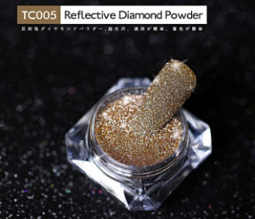 MELODY Светоотражающий пигмент TC05 Gold купить недорого в интернет магазине Beauty Prof с доставкой по Хабаровску и регионам России