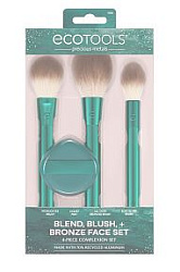 ECOTOOLS Набор кистей для макияжа (+спонж) Blend Blush and Bronze Face Set купить недорого в интернет магазине Beauty Prof с доставкой по Хабаровску и регионам России
