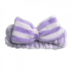 DEWAL Beauty Повязка на голову Бантик белая с синей полоской купить недорого в интернет магазине Beauty Prof с доставкой по Хабаровску и регионам России