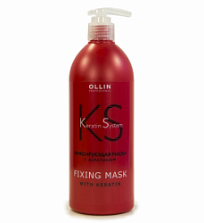 OLLIN Keratin System Фиксирующая маска с кератином 500 мл купить недорого в интернет магазине Beauty Prof с доставкой по Хабаровску и регионам России
