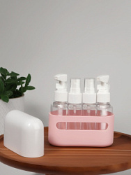 Набор для хранения 4 предмета цвет розовый/белый купить недорого в интернет магазине Beauty Prof с доставкой по Хабаровску и регионам России