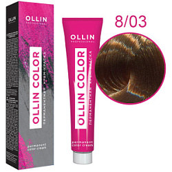 OLLIN Крем-краска  8/03 светло-русый прозрачно-золотистый 60 мл купить недорого в интернет магазине Beauty Prof с доставкой по Хабаровску и регионам России