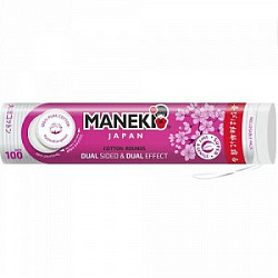 MANEKI Sakura Ватные диски двусторонние с пресс-линией 100 шт купить недорого в интернет магазине Beauty Prof с доставкой по Хабаровску и регионам России