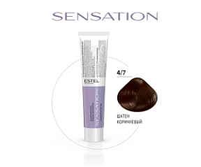 ESTEL SENSATION DE LUXE Безаммиачная краска для волос 4/7 60 мл купить недорого в интернет магазине Beauty Prof с доставкой по Хабаровску и регионам России