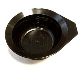 DEWAL Чаша для краски черная с ручкой с резинкой на дне 260 мл купить недорого в интернет магазине Beauty Prof с доставкой по Хабаровску и регионам России