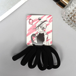 Резинка для волос Амелия набор 6 шт грезы черный 4 см купить недорого в интернет магазине Beauty Prof с доставкой по Хабаровску и регионам России