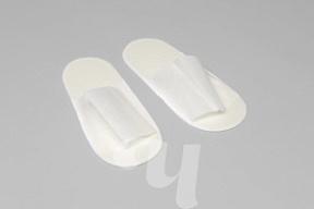 ЧИСТОВЬЕ Тапочки с открытым мысом на жесткой подошве белые 25 пар/уп купить недорого в интернет магазине Beauty Prof с доставкой по Хабаровску и регионам России