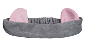 DEWAL Beauty Повязка на голову Ушки серые с розовым купить недорого в интернет магазине Beauty Prof с доставкой по Хабаровску и регионам России