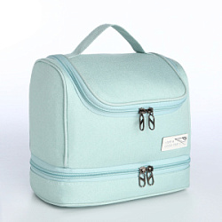 Косметичка-сундук на молнии цвет мятный 24*20*11 см купить недорого в интернет магазине Beauty Prof с доставкой по Хабаровску и регионам России