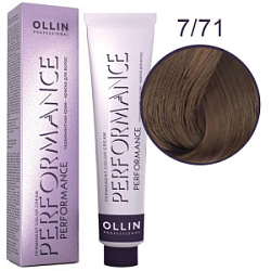 OLLIN Performance Краска  7/71 русый коричнево-пепельный 60 мл купить недорого в интернет магазине Beauty Prof с доставкой по Хабаровску и регионам России