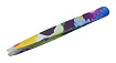 Пинцет METZGER цветной скошенный PT-498-BL