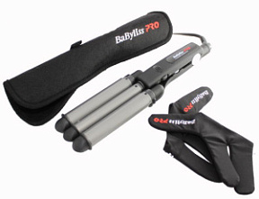 BABYLISS PRO Titanium Tourmaline Плойка-волна 22-19-22мм 125W 140-220°С купить недорого в интернет магазине Beauty Prof с доставкой по Хабаровску и регионам России