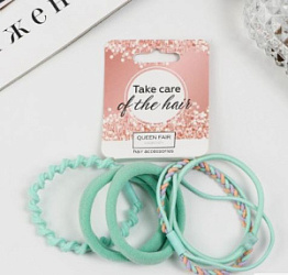 NEW! Резинка для волос Жанет набор 5 шт зеленый 10105034 купить недорого в интернет магазине Beauty Prof с доставкой по Хабаровску и регионам России