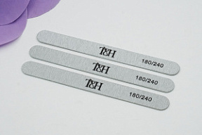 T&H Пилка деревянная прямая 180/240 50 шт купить недорого в интернет магазине Beauty Prof с доставкой по Хабаровску и регионам России