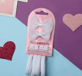 Набор для волос Катерина (заколки крабики резинки) набор 10шт белый купить недорого в интернет магазине Beauty Prof с доставкой по Хабаровску и регионам России