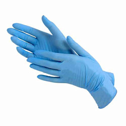 BENOVY Перчатки нитриловые размер L голубые 100 шт