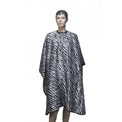 DEWAL Пеньюар для стрижки Зебра полиэстер 145*160 см на крючках купить недорого в интернет магазине Beauty Prof с доставкой по Хабаровску и регионам России