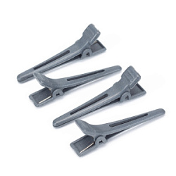 Зажим DEWAL одинарный черный карбон 4,5 см 50 шт купить недорого в интернет магазине Beauty Prof с доставкой по Хабаровску и регионам России