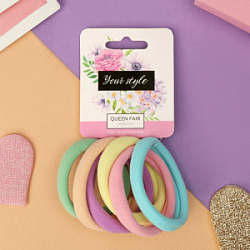 Резинка для волос Спорт элит набор 6 шт микс пастель 5 см  купить недорого в интернет магазине Beauty Prof с доставкой по Хабаровску и регионам России