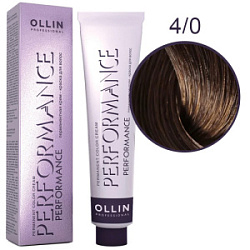 OLLIN Performance Краска  4/0 шатен 60 мл купить недорого в интернет магазине Beauty Prof с доставкой по Хабаровску и регионам России