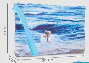 NEW! Косметичка универсальная Девушка у моря 20*1*12см купить недорого в интернет магазине Beauty Prof с доставкой по Хабаровску и регионам России