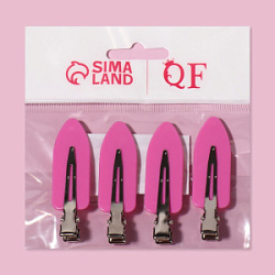 Набор зажимы для волос 4 шт цвет микс 1,8*6 см купить недорого в интернет магазине Beauty Prof с доставкой по Хабаровску и регионам России