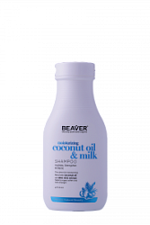 BEAVER Шампунь для волос с маслом кокоса 350 мл купить недорого в интернет магазине Beauty Prof с доставкой по Хабаровску и регионам России